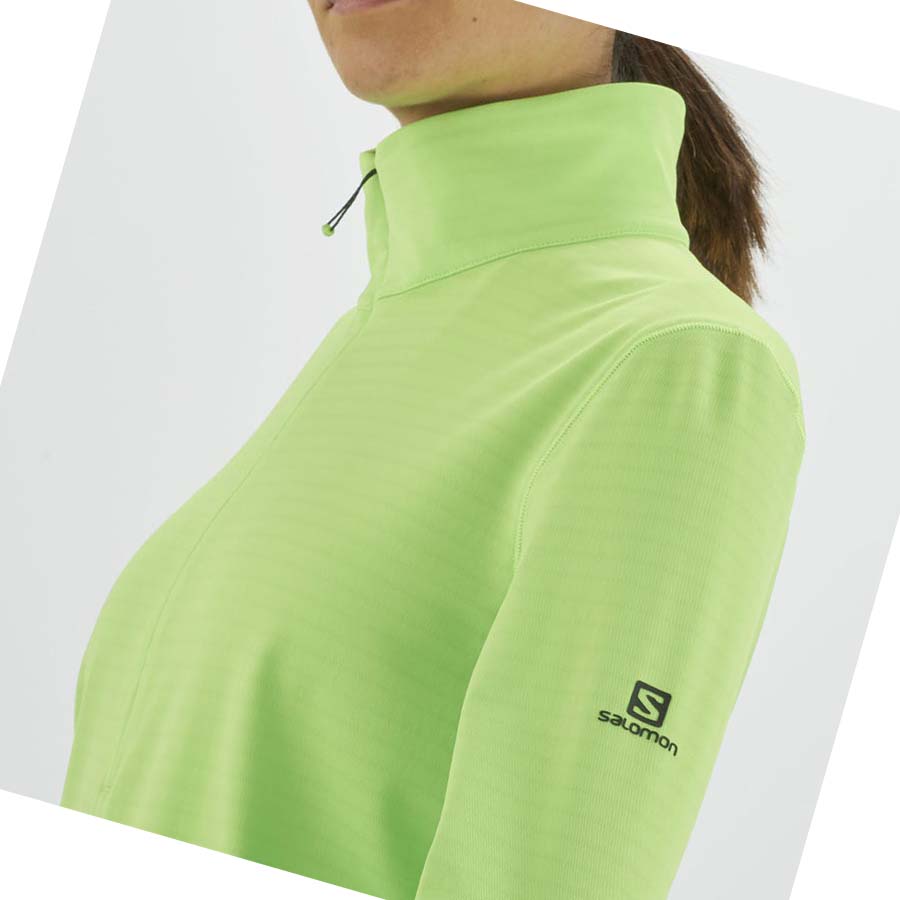 Sudadera Con Capucha Salomon ESSENTIAL LIGHTWARM Mujer Verde Menta | MX 2521VRW